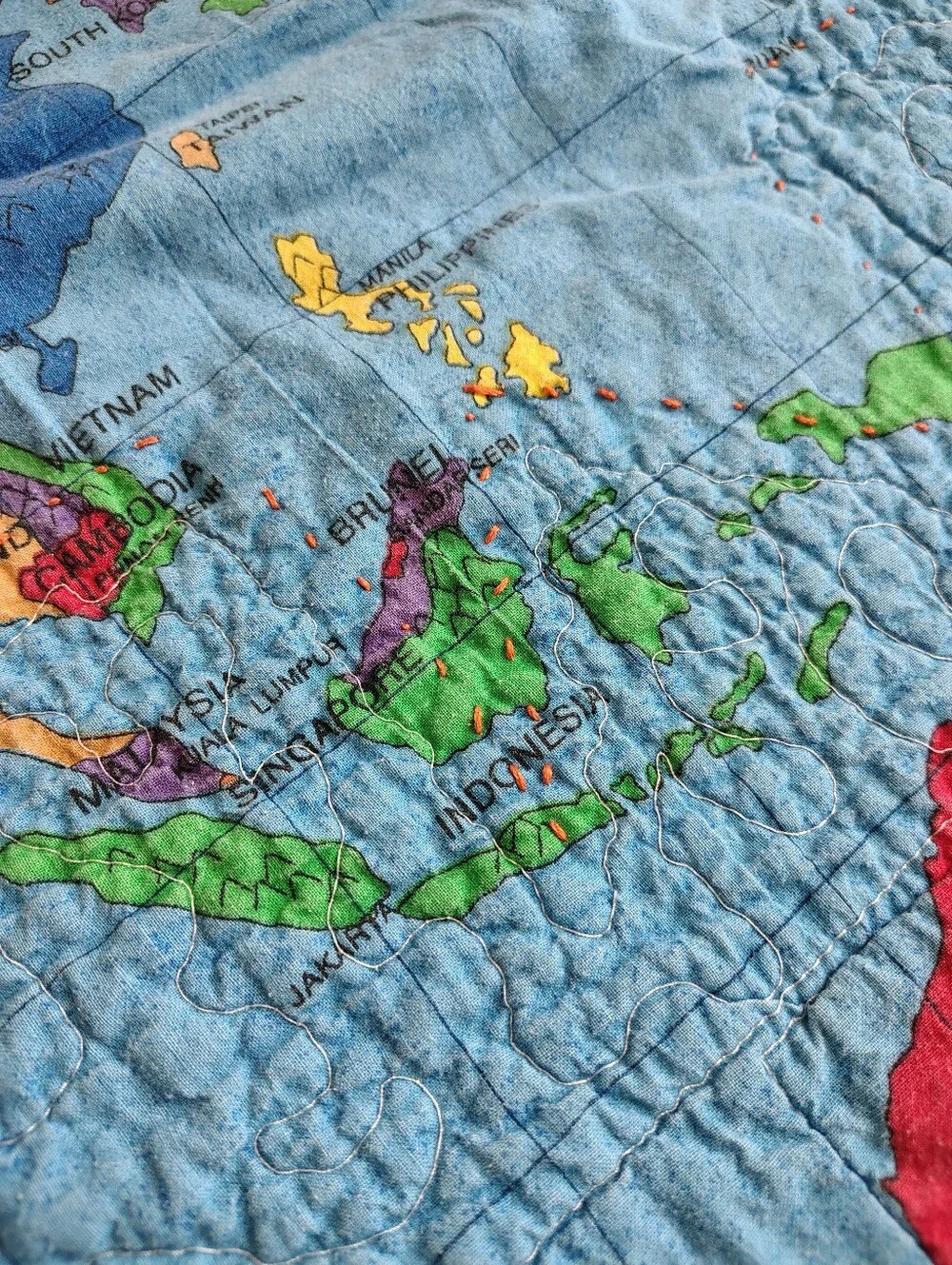 World Map Kids Quilt